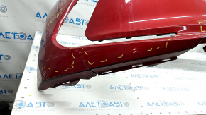 Front bumper bare Hyundai Elantra AD 17-18 pre-rest, red, cracks, break, crease, pressed, scratches