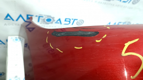 Front bumper bare Hyundai Elantra AD 17-18 pre-rest, red, cracks, break, crease, pressed, scratches