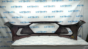 Front bumper bare Hyundai Elantra AD 17-18 pre-rest, red, cracks, break, crease, pressed, scratches