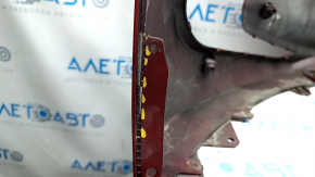 Front bumper bare Hyundai Elantra AD 17-18 pre-rest, red, cracks, break, crease, pressed, scratches