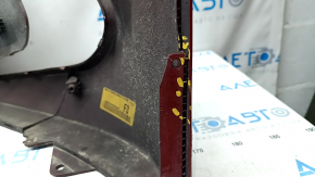 Front bumper bare Hyundai Elantra AD 17-18 pre-rest, red, cracks, break, crease, pressed, scratches
