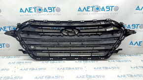 Radiator grill grill Hyundai Elantra AD 17-18 prerest, matte chrome, with emblem, scratches, sand