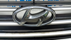 Radiator grill grill Hyundai Elantra AD 17-18 prerest, matte chrome, with emblem, scratches, sand