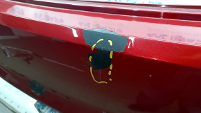 Rear bumper bare Hyundai Elantra AD 17-18 pre-rest, red, painted, paint peeled, pressed, crack, broken fastener