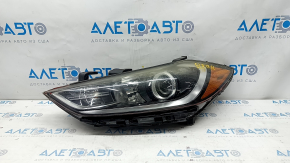 Headlight front left bare Hyundai Elantra AD 17-18 prerest, halogen, with mount, cobweb, sand