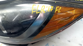 Headlight front left bare Hyundai Elantra AD 17-18 prerest, halogen, with mount, cobweb, sand