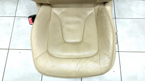 Driver's seat Audi A4 B8 13-16 with airbag, electric, beige leather, for cleaning, dented