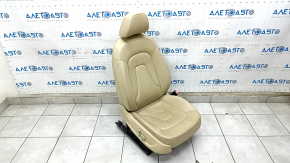 Passenger seat Audi A4 B8 13-16 with airbag, electric, beige leather, for cleaning