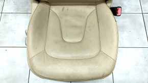 Passenger seat Audi A4 B8 13-16 with airbag, electric, beige leather, for cleaning