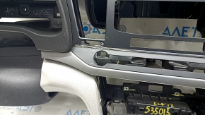 Torpedo front panel with AIRBAG Hyundai Elantra AD 17-18 prerest, black with gray inserts, chrome finish