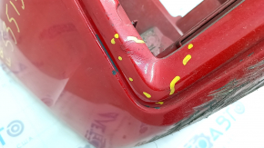 Bare front bumper Audi A4 B8 13-16 rest, red, under headlight washers, dented, bumps, broken mount