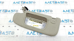 Left visor Ford Fusion mk5 17-20 light gray, with control, without hook, for dry cleaning, without plug, broken mount