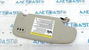 Left visor Ford Fusion mk5 17-20 light gray, with control, without hook, for dry cleaning, without plug, broken mount