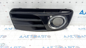 Lower grille of the front bumper right Audi Q5 8R 13-17 rest, matt+glossy chrome, under fog lights, type 2, sand