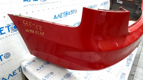 Bare rear bumper Audi A4 B8 13-16 rest without parking sensors S-Line, red, scratches, broken mount
