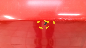 Bare rear bumper Audi A4 B8 13-16 rest without parking sensors S-Line, red, scratches, broken mount