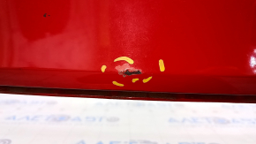 Bare rear bumper Audi A4 B8 13-16 rest without parking sensors S-Line, red, scratches, broken mount