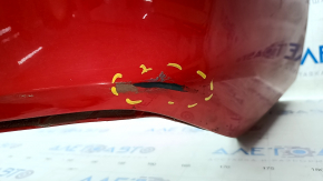 Bare rear bumper Audi A4 B8 13-16 rest without parking sensors S-Line, red, scratches, broken mount