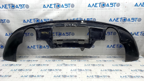 Rear bumper lip for 2 pipes Audi Q5 8R 13-17 for parking sensors and towbar, black, without plug, no fastening, no fragment