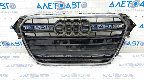 Radiator grille assembly Audi A4 B8 13-16 rest gloss, S line, peeling coating