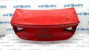 Trunk lid Audi A4 B8 13-16 rest sedan without spoiler, red LY3J, dent