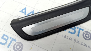 Door sill trim outer rear left Audi Q5 8R 09-17 black with chrome, broken guides, scratches