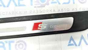 Door sill trim outer front left Audi A4 B8 08-16 sedan chrome S line, scratches, broken fasteners