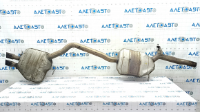 Muffler rear part resonator with barrel Audi A4 B8 13-16 rest 2.0T with tips