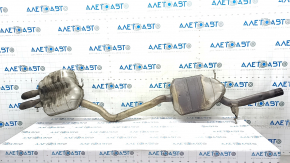 Muffler rear part resonator with barrel Audi A4 B8 13-16 rest 2.0T with tips