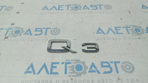 Emblem inscription Q3 tailgate Audi Q3 8U 15-18