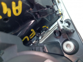 Front panel trim, speedometer frame for monitor, Audi A4 B8 08-16, gray, with air duct, broken fasteners