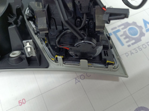 Front panel trim, speedometer frame for monitor, Audi A4 B8 08-16, gray, with air duct, broken fasteners
