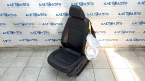 Driver's seat VW Passat b8 16-19 USA without airbag, electric, leather black, shot