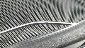 Door trim card front right VW Passat b8 16-19 USA black with black insert leather, armrest leather, with dark gray overlay under the tree, scratches