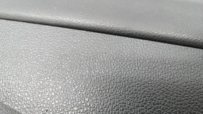 Door trim card front left VW Passat b8 16-19 USA black with black insert leather, armrest leather, with dark gray overlay under the tree, breaks of fasteners, scratches