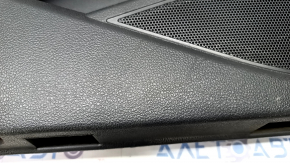 Door trim card front left VW Passat b8 16-19 USA black with black insert leather, armrest leather, with dark gray overlay under the tree, breaks of fasteners, scratches