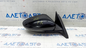 Side mirror right VW Passat b8 16-19 USA 10+2 pins, turn signal, BSM, heated, black LC9X