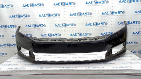 Bare front bumper VW Passat b8 16-19 USA black LC9X, dented, scratches, broken mount