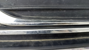 Front bumper grille side left VW Passat b8 16-19 USA without fog lights, broken, bumps on chrome