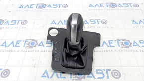 Gear knob with shifter cover VW Passat b8 16-19 16- USA leather black, glossy cover, under start-stop, scratches