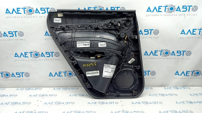 Door trim card rear right Audi Q3 8U 15-18 black with brown leather, scratches, broken fastener