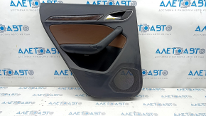 Door trim card rear left Audi Q3 8U 15-18 black with brown leather, broken crepe