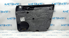 Door trim card front left Audi Q3 8U 15-18 black with brown leather, cracked crepe, bumps, abrasions, peeling coating on the handle