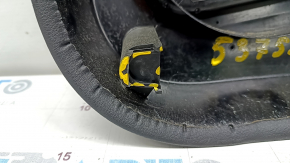 Door trim card front left Audi Q3 8U 15-18 black with brown leather, cracked crepe, bumps, abrasions, peeling coating on the handle