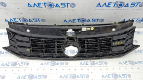 Radiator grill VW Passat b8 16-19 USA under radar cruise, without emblem, sand, broken
