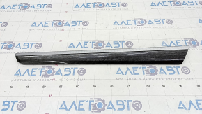 Door trim panel (card) rear left VW Passat b8 16-19 USA dark gray wood grain, cracks