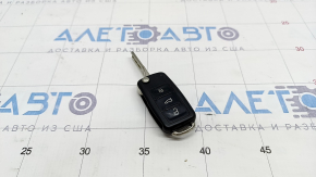 Key VW Passat b8 16-19 USA 4 buttons, folding, worn, cracked buttons, missing emblem