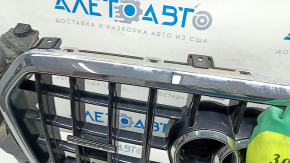 Radiator grill assembly Audi Q3 8U 15 without parking sensors, with emblems, sand, cracks in fasteners