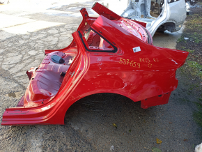 Quarter wing rear left Audi A4 B8 08-16 sedan, on the body, red, pokes