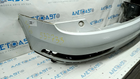 Bare rear bumper upper part Audi Q3 8U 15 without parking sensors, white, broken fastener